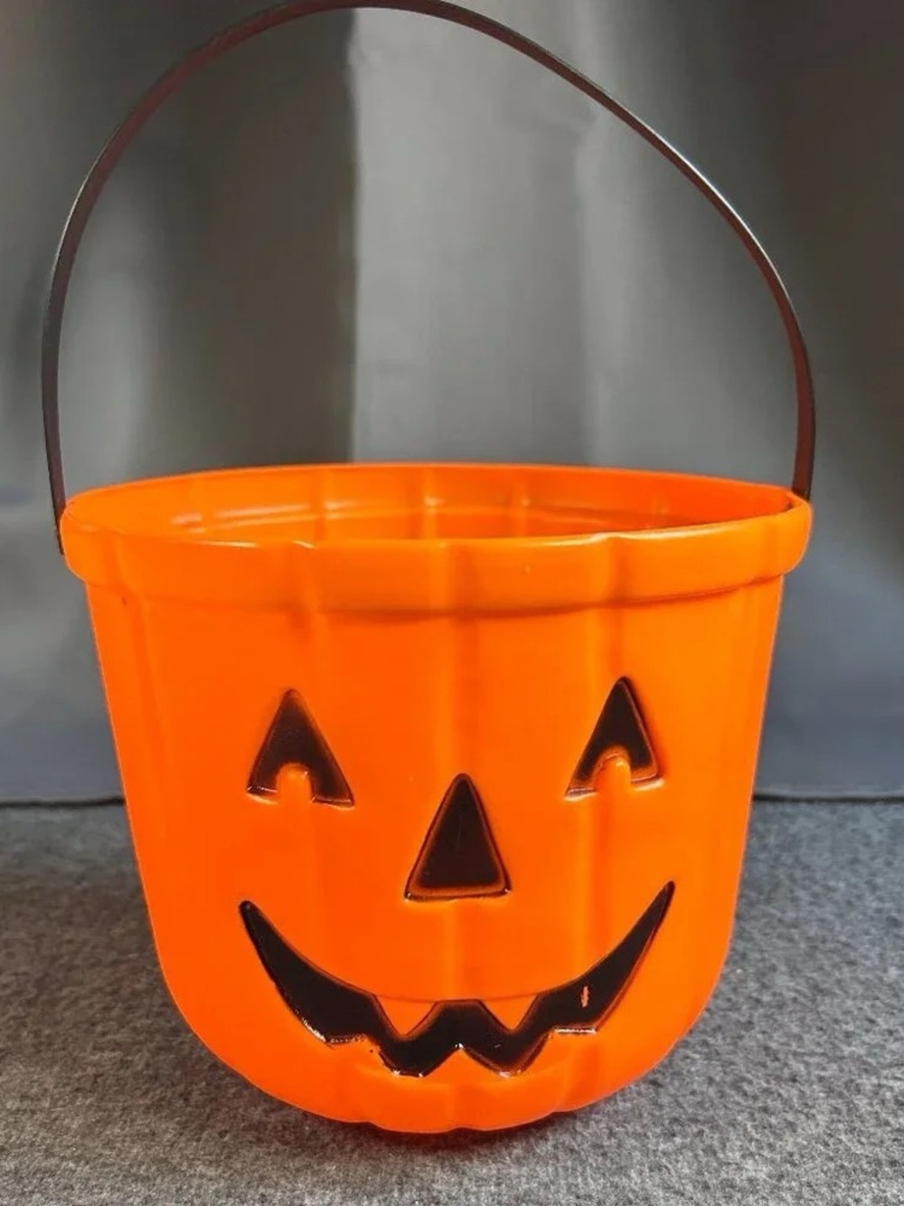 Orange Jack-O'-Lantern Candy Bucket by